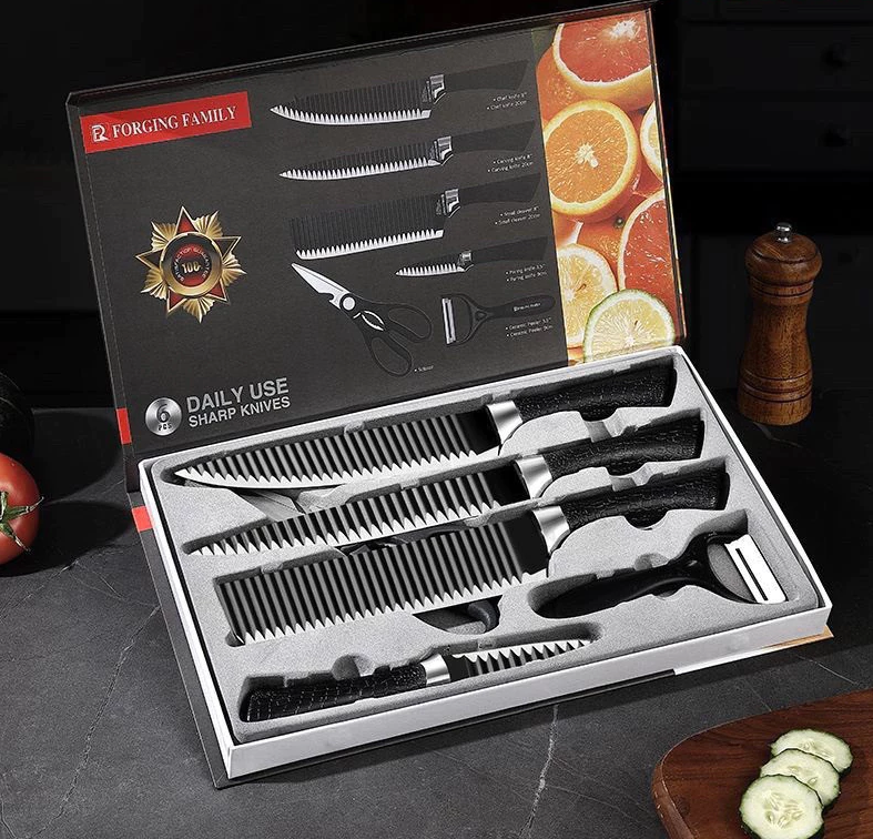 Kit 6 Peças Facas Antiaderente